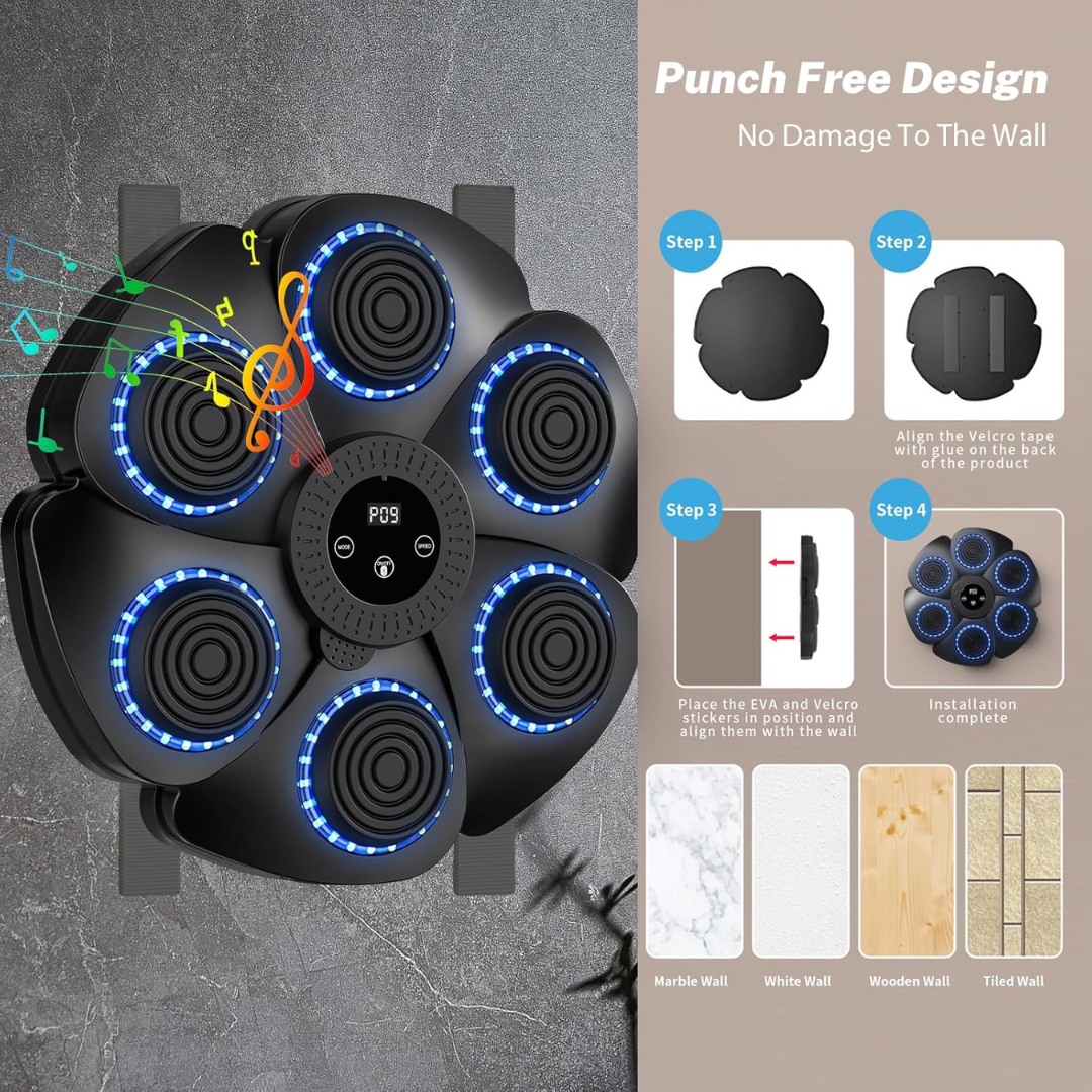 Máquina de boxeo inteligente yk-001 + guante negro